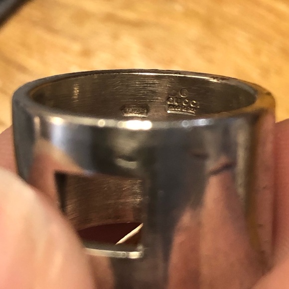 Gucci | G Logo Vtg Sterling Silver Ring - Picture 4 of 6